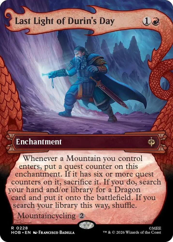 Last Light of Durin's Day (Showcase) HOB 228 R