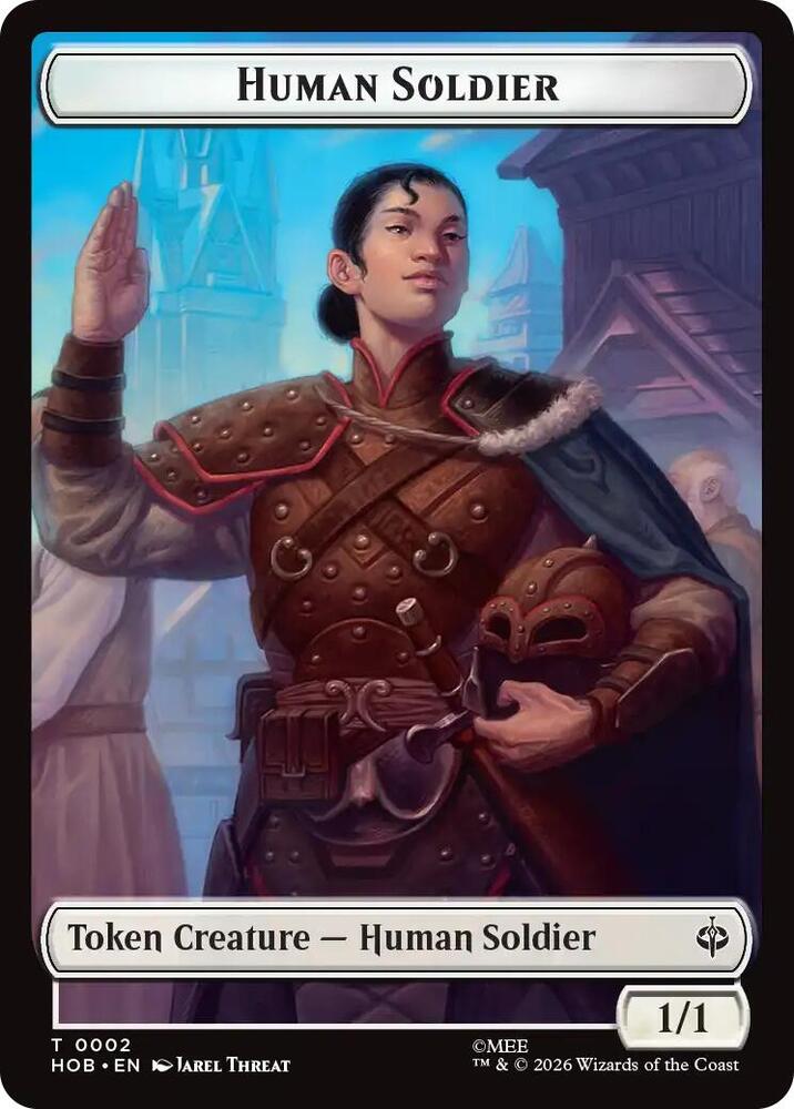Human Soldier // On An Adventure Double-Sided Token HOB 2 // 15 T