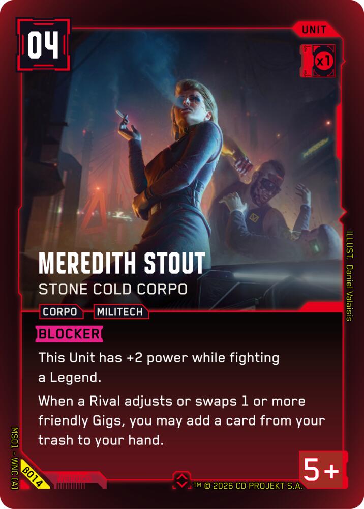 Meredith Stout - Stone Cold Corpo B014 Rare
