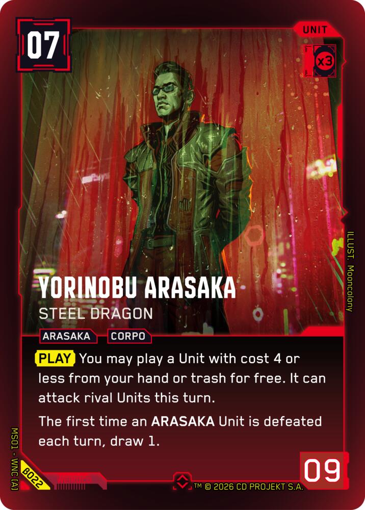 Yorinobu Arasaka - Steel Dragon B022 Rare