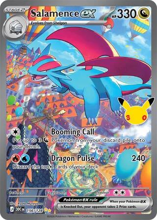 Salamence ex 30C 156/128 Special Illustration Rare Holo