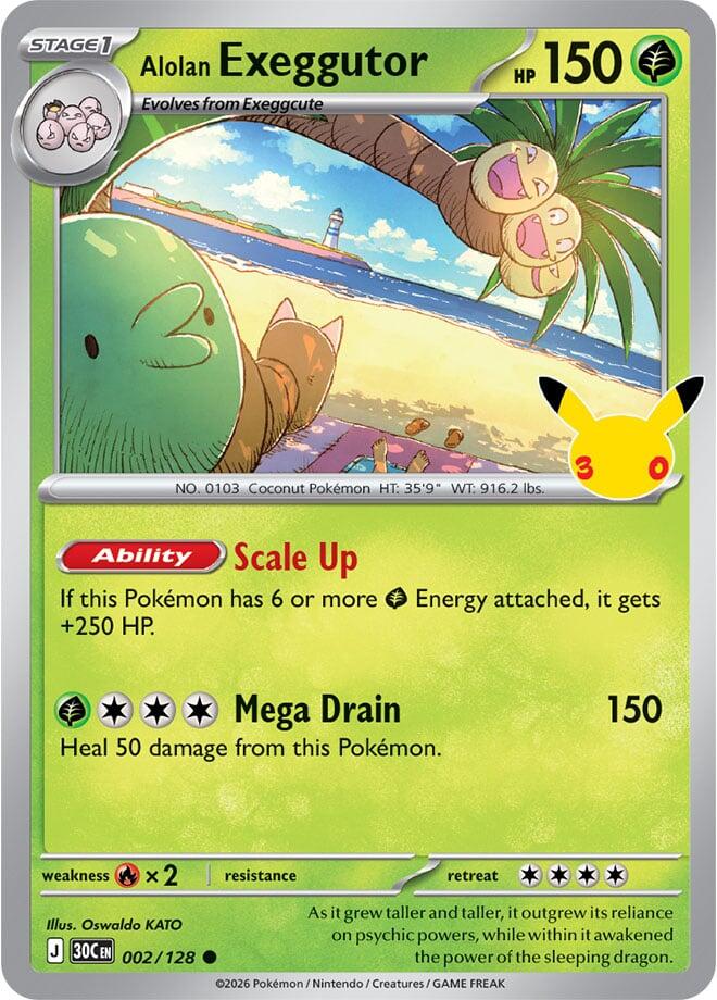 Alolan Exeggutor 30C 002/128 Common Holo