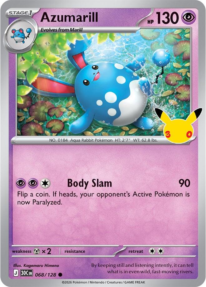 Azumarill 30C 068/128 Common Holo9