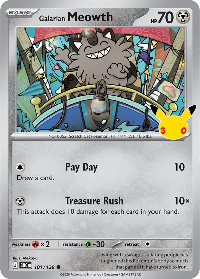 Galarian Meowth 30C 101/128 Common Holo