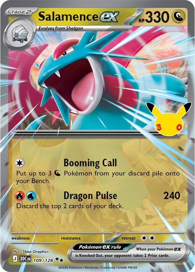 Salamence ex 30C 109/128 Double Rare Holo