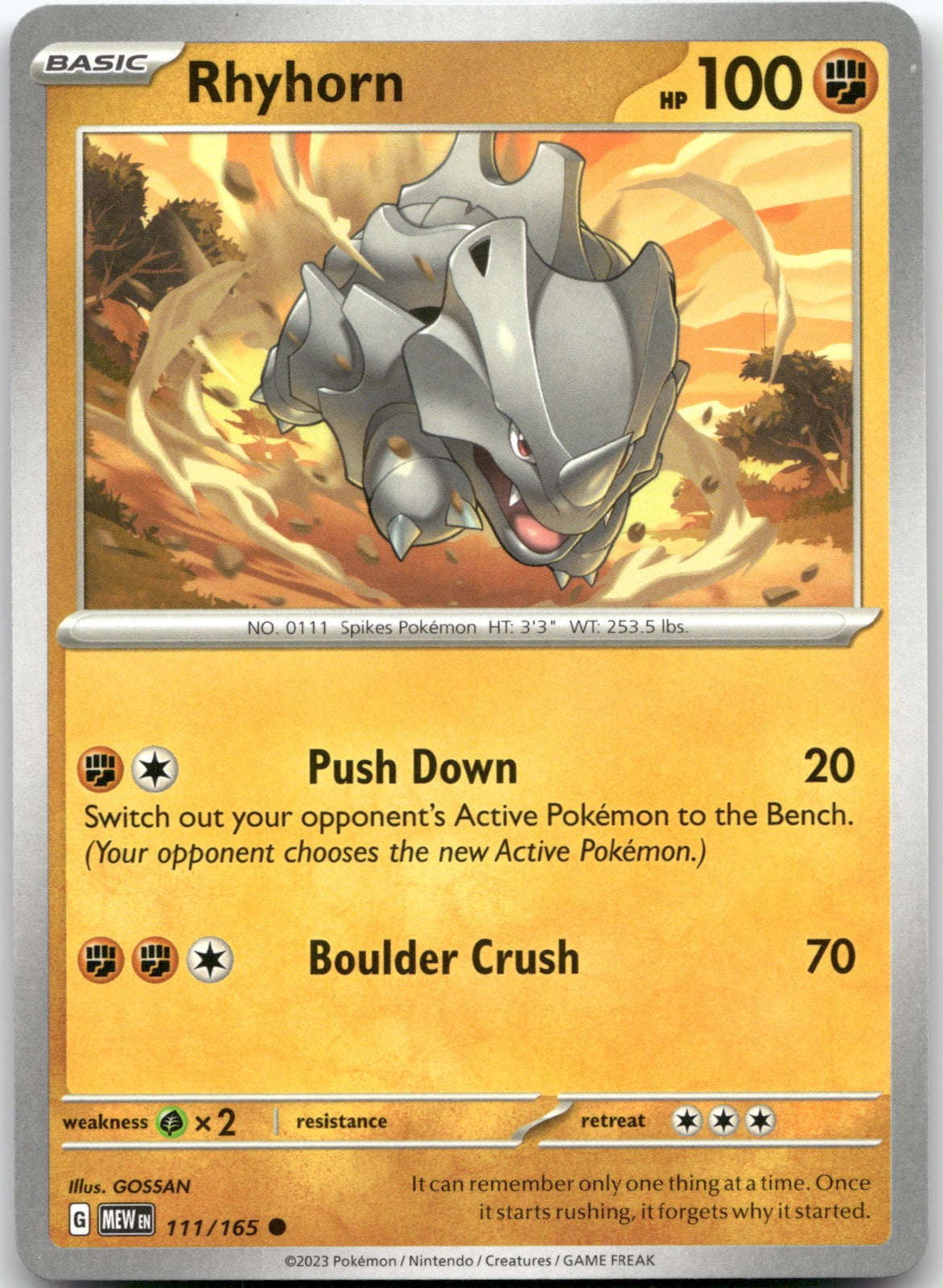 Rhyhorn MEW 111/165 Common