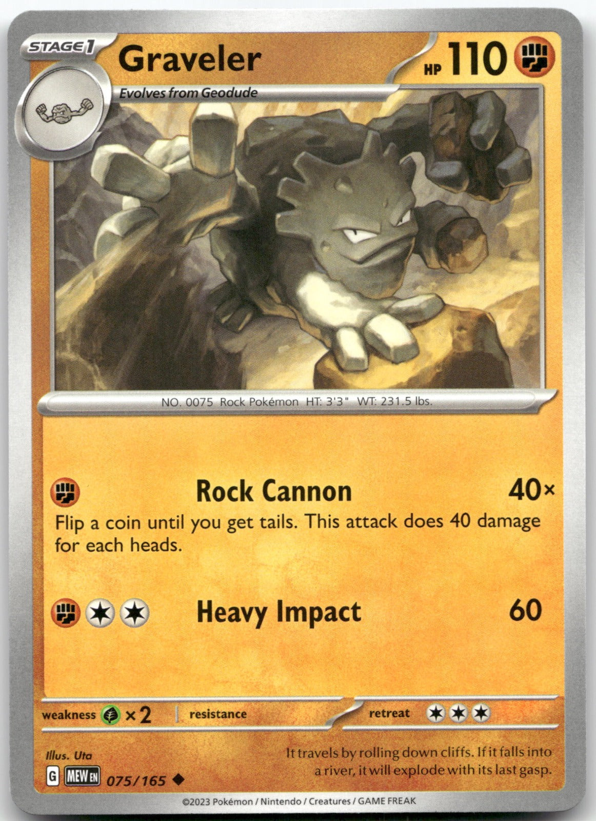 Graveler MEW 075/165 Uncommon