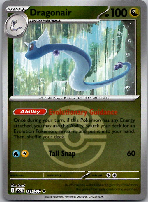 Dragonair (Love Ball) ASC 151/217 9Uncommon Reverse Holo