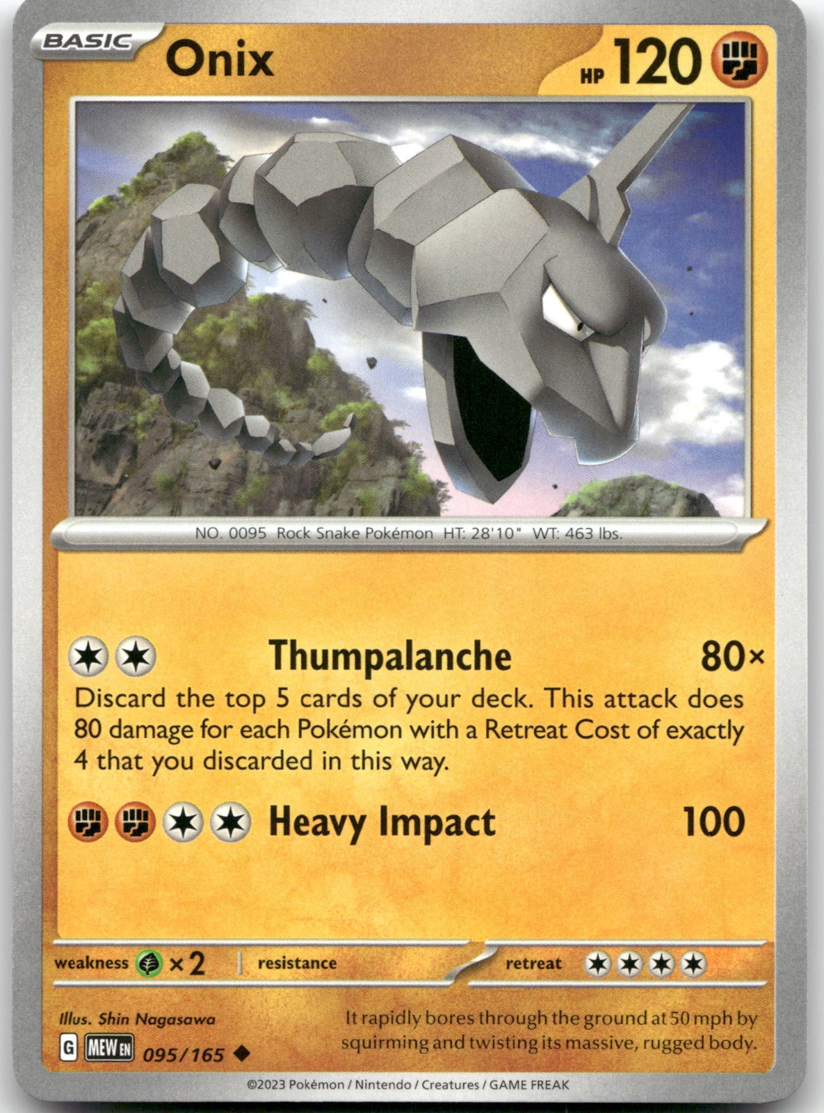 Onix MEW 095/165 Uncommon