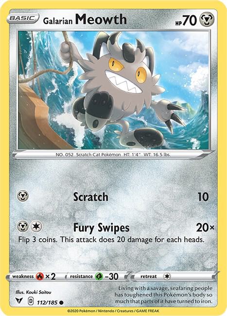 Galarian Meowth SWSH04 112/185 Common
