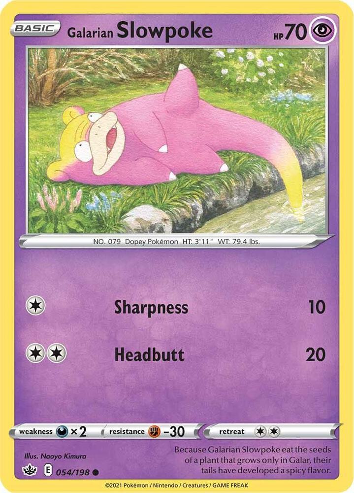 Galarian Slowpoke SWSH06 054/198 Common