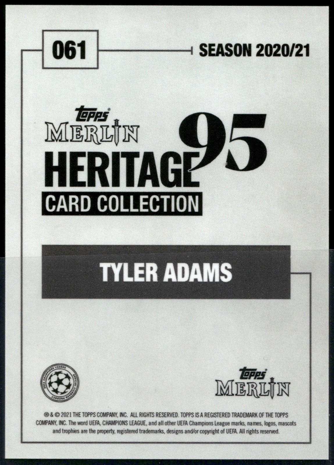 Tyler Adams 2020-21 Merlin Heritage UEFA Champions League 061