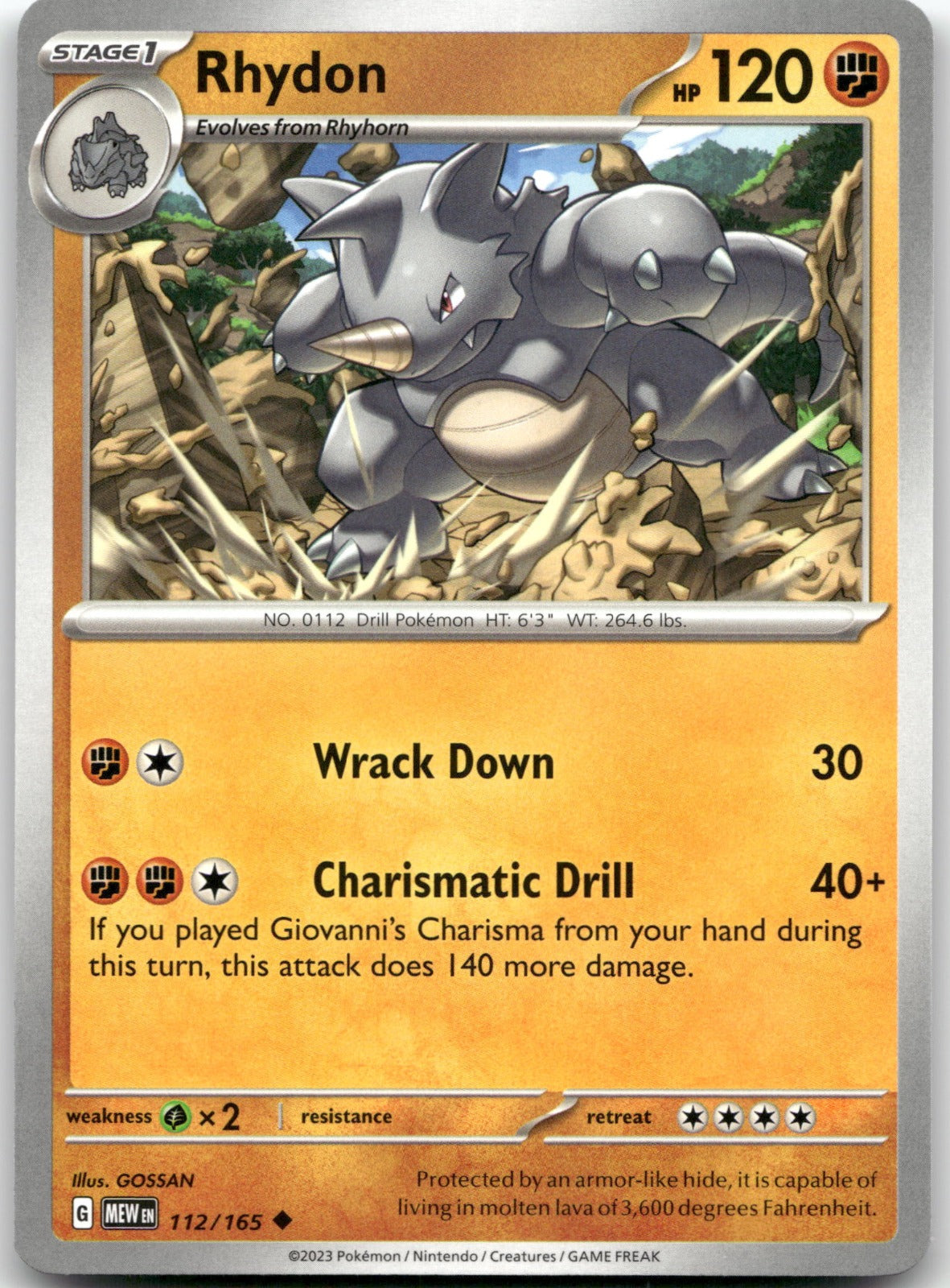 Rhydon MEW 112/165 Uncommon
