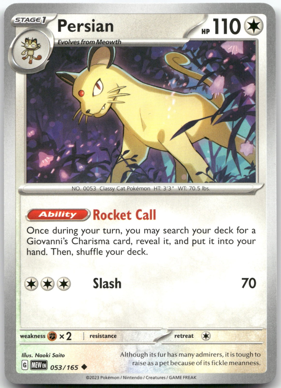 Persian MEW 053/165 Uncommon