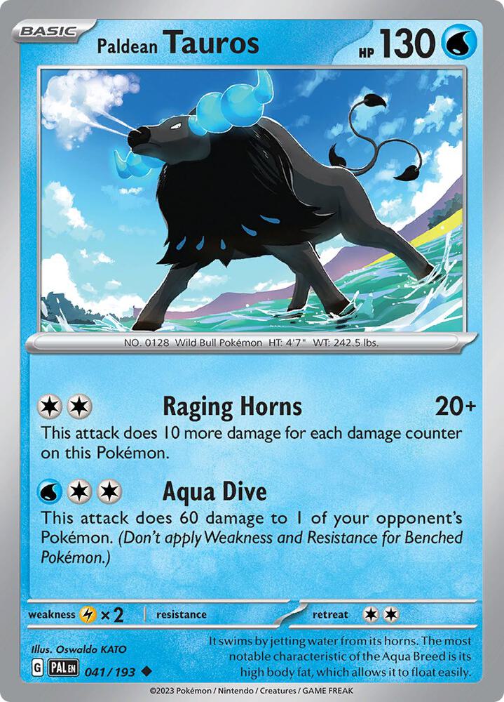 Paldean Tauros PAL 041/193 Uncommon