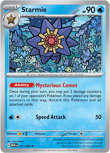 Starmie MEW 121/165 Rare Holo