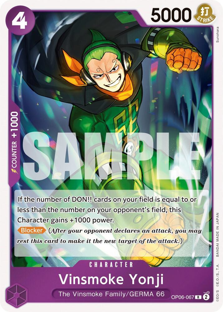 Vinsmoke Yonji OP06-067 R Foil