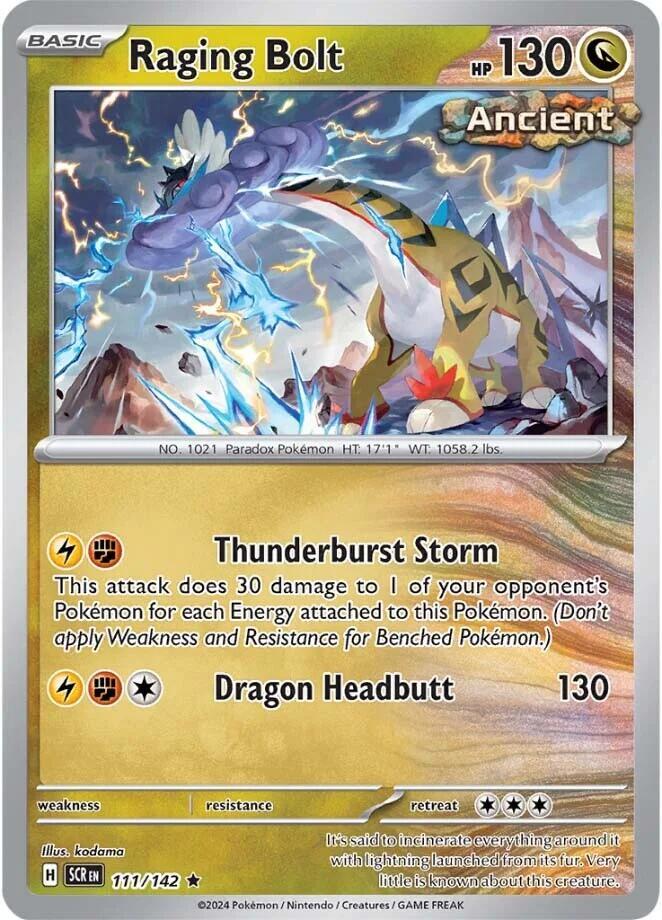 Raging Bolt SCR 111/142 Rare Holo