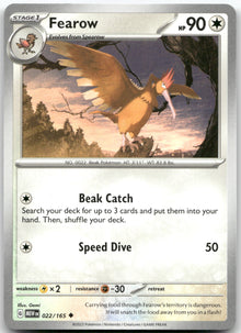 Fearow MEW 022/165 Uncommon