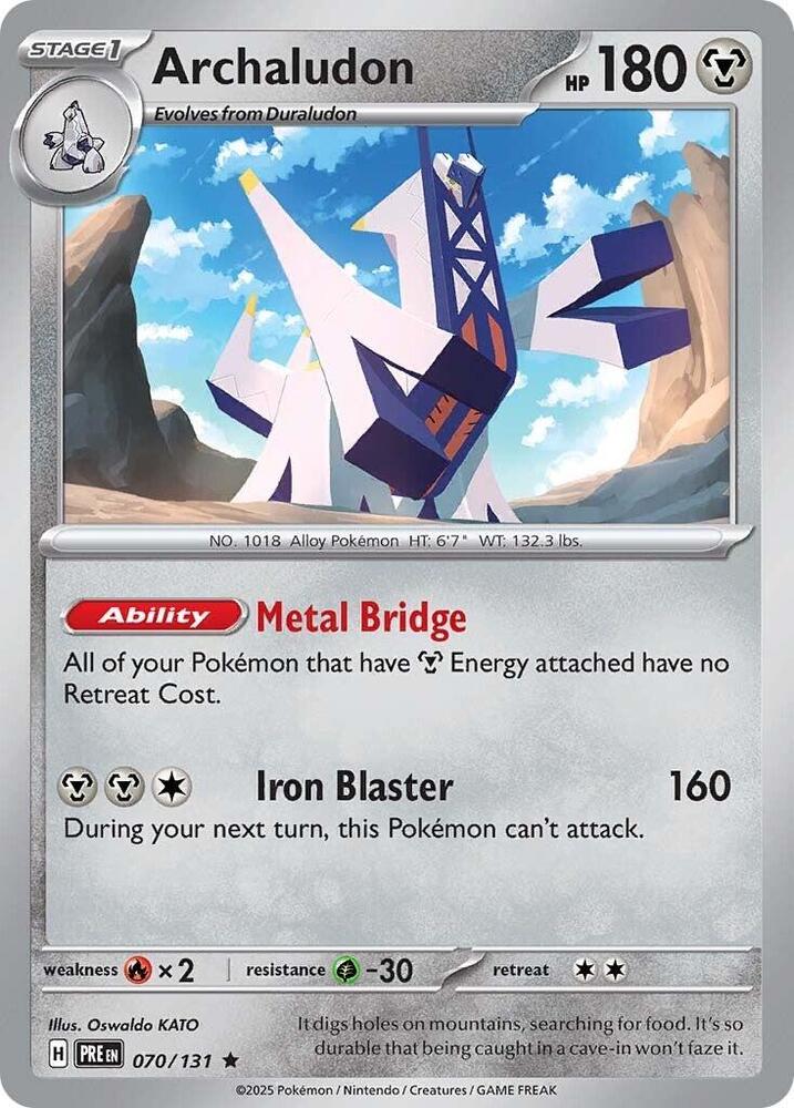 Archaludon PRE 070/131 Rare Holo
