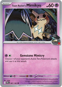 Team Rocket's Mimikyu DRI 087/182 Uncommon