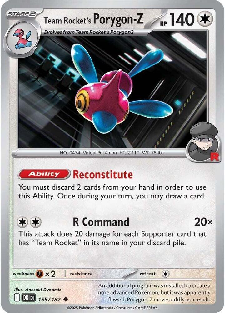 Team Rocket's Porygon-Z DRI 155/182 Uncommon