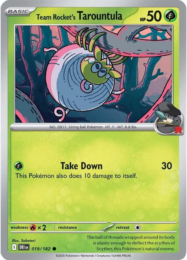 Team Rocket's Tarountula DRI 019/182 Common