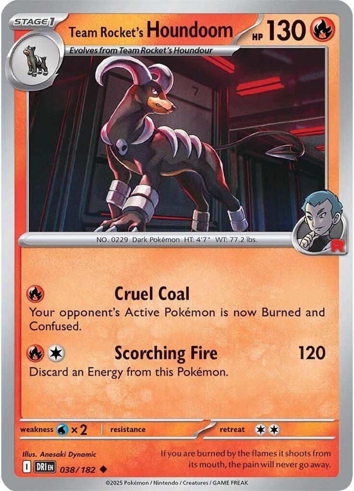 Team Rocket's Houndoom DRI 038/182 Uncommon