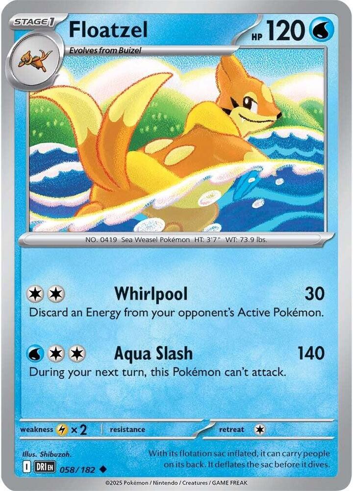 Floatzel DRI 058/182 Uncommon