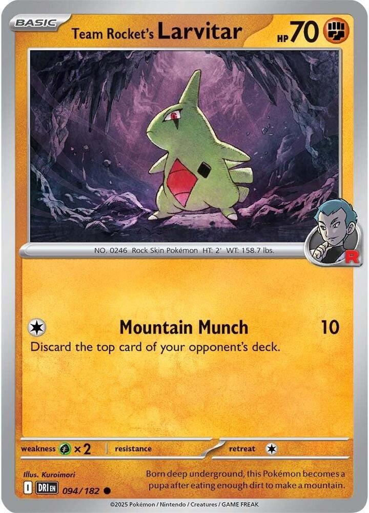 Team Rocket's Larvitar DRI 094/182 Common