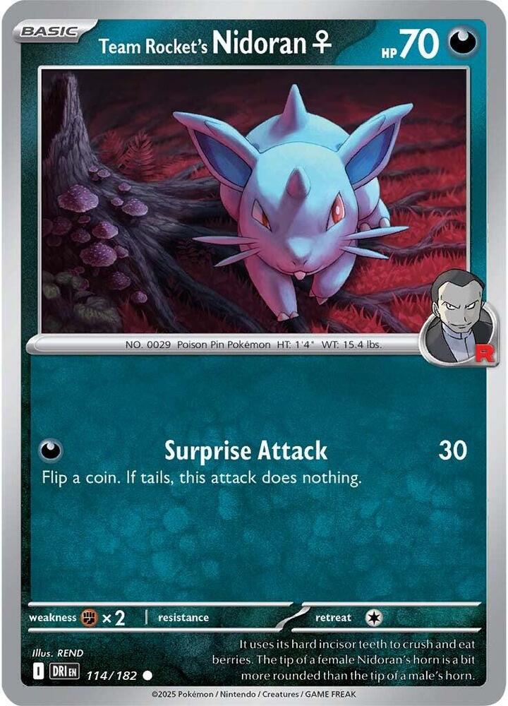 Team Rocket's Nidoran F DRI 114/182 Common