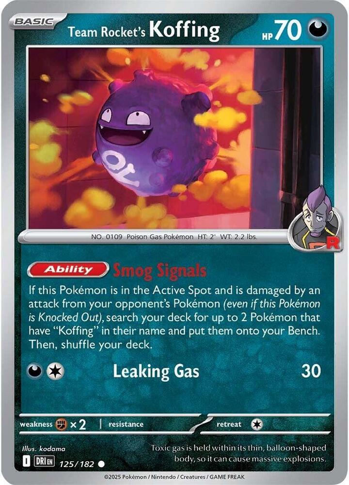 Team Rocket's Koffing DRI 125/182 Common