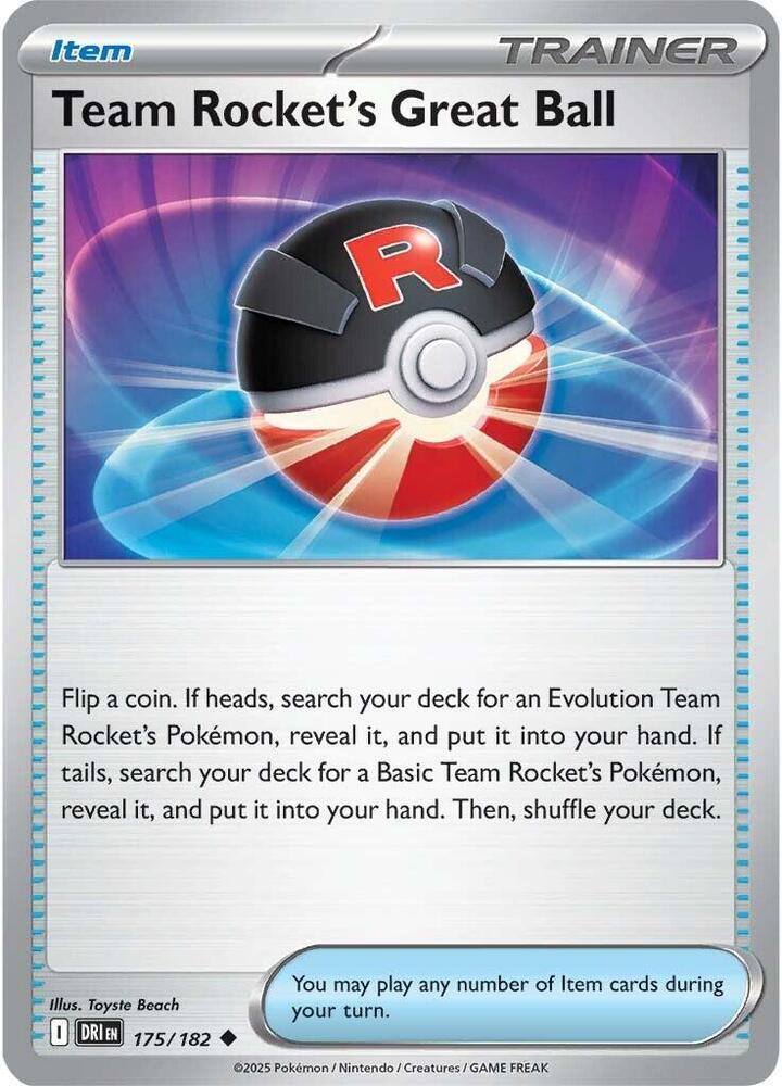Team Rocket's Great Ball DRI 175/182 Uncommon