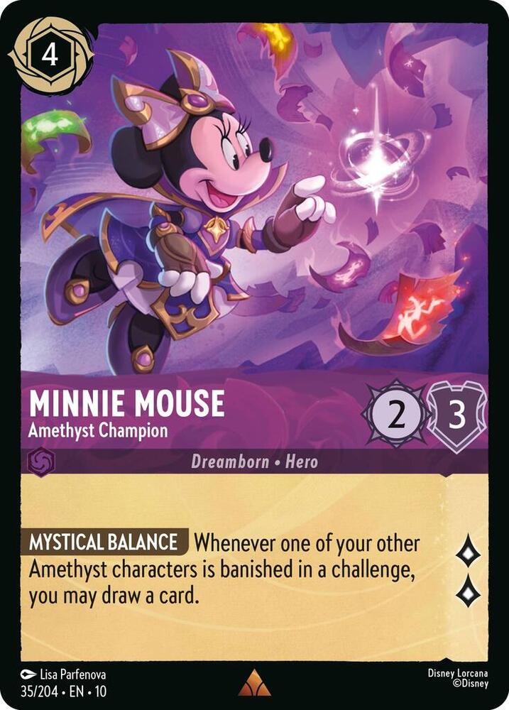 Minnie Mouse Amethyst Champion 35/204 Rare