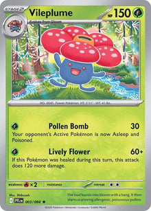 Vileplume PFL 003/094 Rare Holo