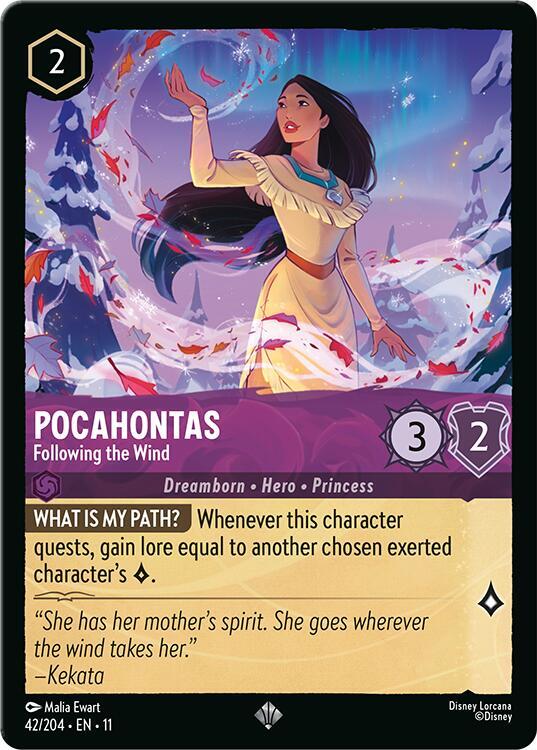 Pocahontas - Following the Wind 42/204 Super Rare