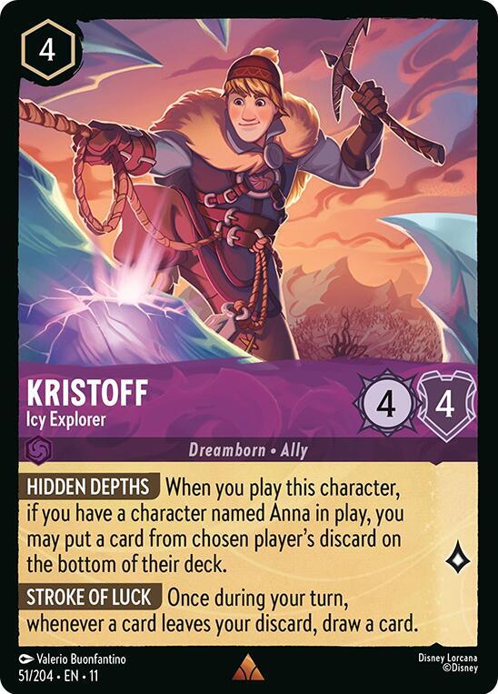 Kristoff - Icy Explorer 51/204 Rare