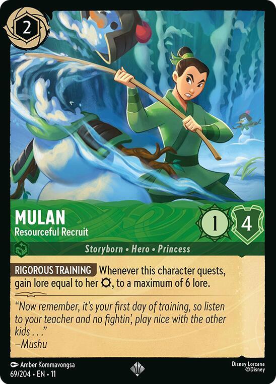 Mulan - Resourceful Recruit 69/204 Super Rare