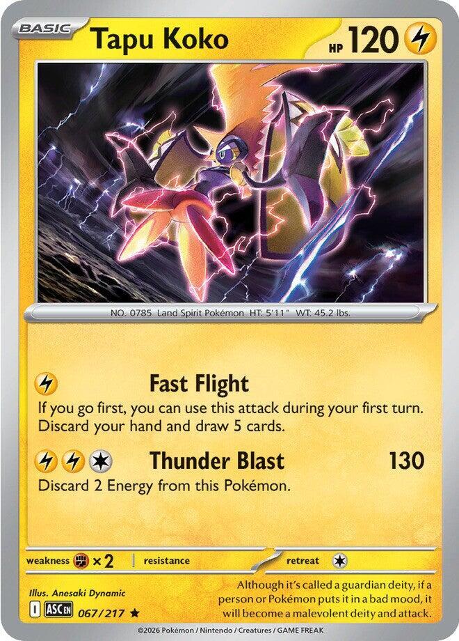Tapu Koko ASC 067/217 Rare Holo