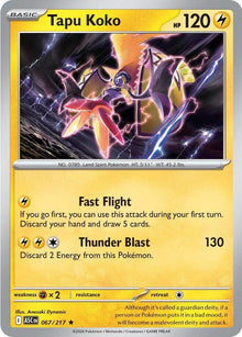 Tapu Koko ASC 067/217 Rare Holo