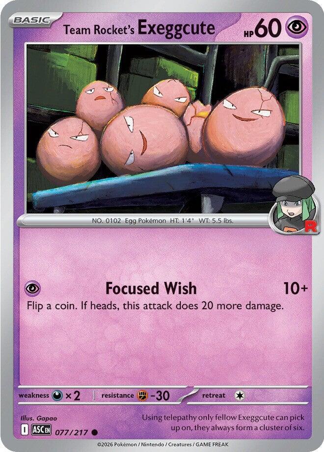 Team Rocket's Exeggcute ASC 077/217 Common
