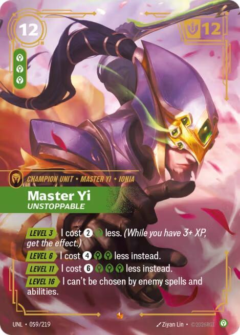 Master Yi - Unstoppable UNL 059/219 Epic