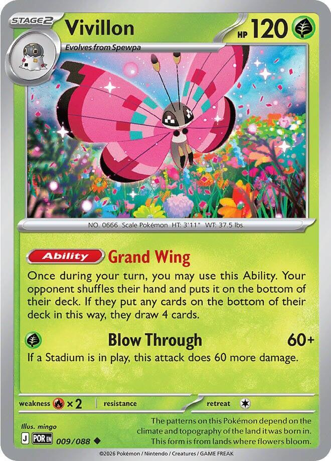 Vivillon POR 009/088 Uncommon Reverse Holo