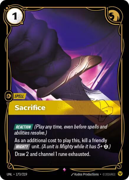 Sacrifice UNL 173/219 Rare