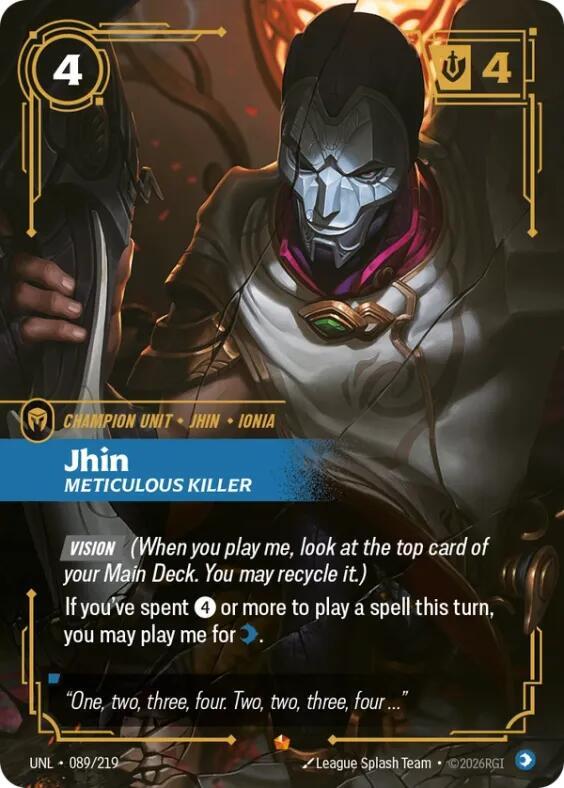 Jhin - Meticulous Killer UNL 089/219 Epic