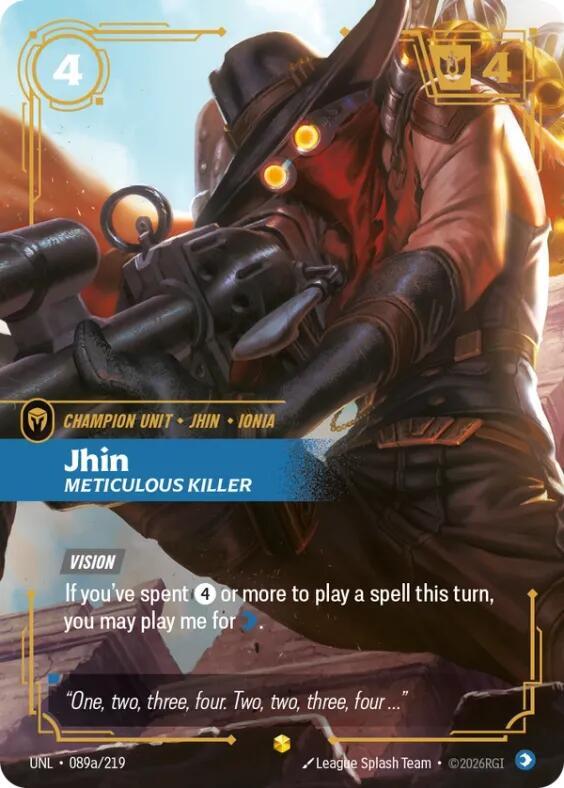 Jhin - Meticulous Killer (Alternate Art) UNL 089a/219 Showcase