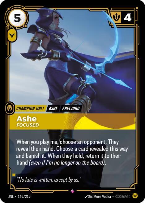 Ashe - Focused UNL 169/219 Rare