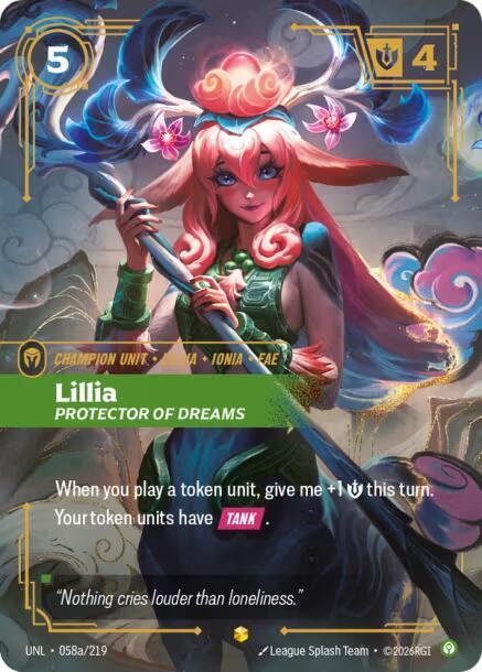Lillia - Protector of Dreams (Alternate Art) UNL 058a/219 Showcase