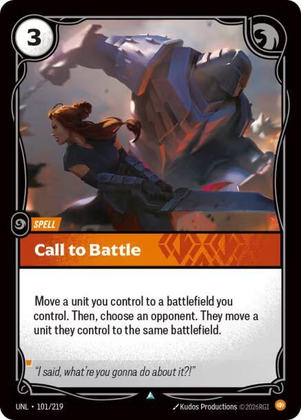 Call to Battle UNL 101/219 Uncommon