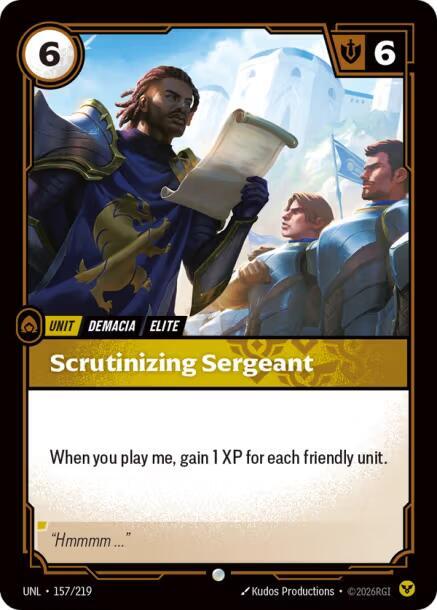 Scrutinizing Sergeant UNL 157/219 Common